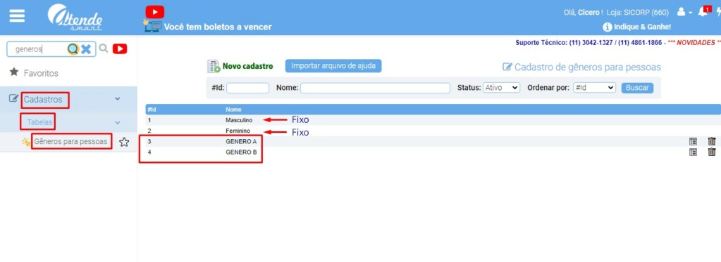 ATENDE SMART - Atualização 27/02/2024 - 11º Item - Implementado o módulo para cadastro de "Generos para Pessoa" Scree549