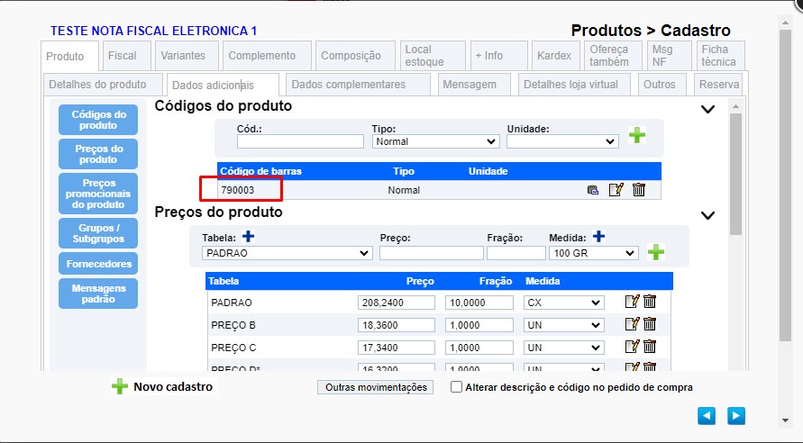 ATENDE SMART - Atualização 27/02/2024 - 17º Item - Implementada função que troca um Código de Barras Adicional pelo Código de Barras Principal. Scree559