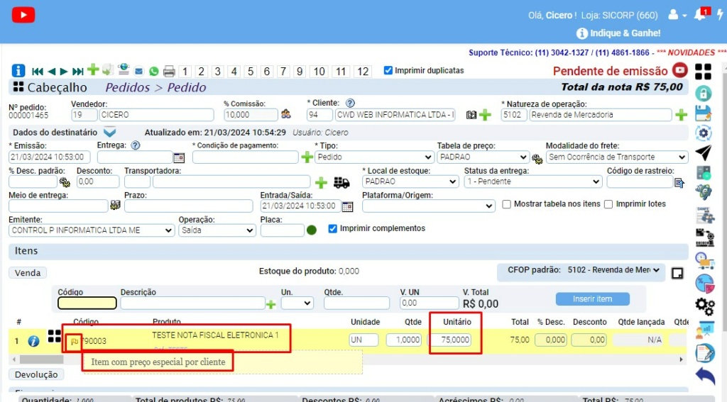 scree580 ATENDESMART: Orientação para o uso da ABA PREÇOS ESPECIAIS do Cadastro de Clientes