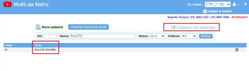 scree616 ATENDESMART: Orientação para cadastro de variação c/ Fracionamento