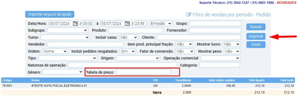 ATENDE SMART - RASCUNHO - 5º Item - Implementado novo filtro no relatõrio de Vendas por Período, "TABELA DE PREÇO" Scree647