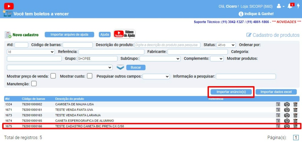 scree754 ATENDESMART: Como usar anuncio da SHOPEE para cadastrar um produto no ATENDESMART