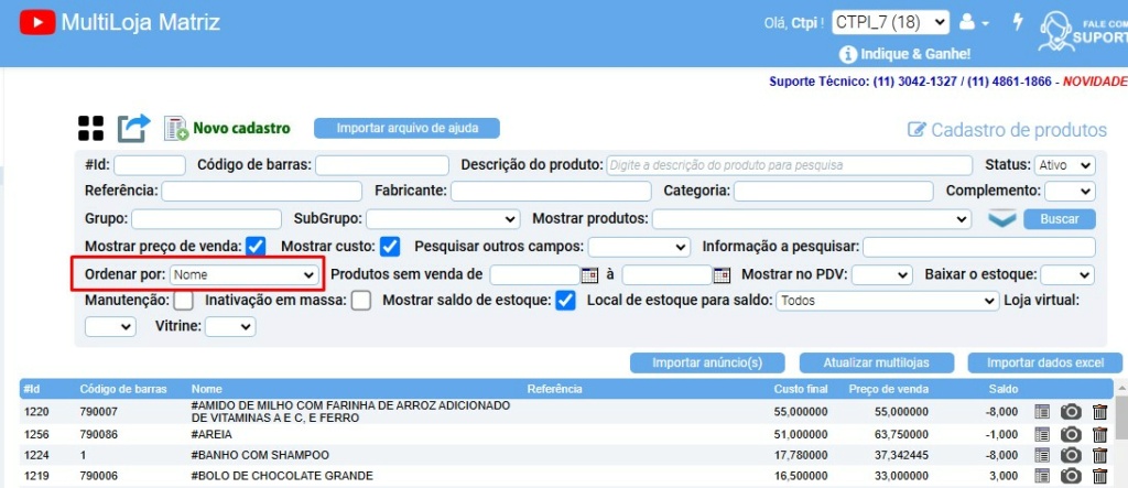 RASCUNHO:Memorizar a Opção dos Filtros de Ordenação na Tela de Pesquisa Scree890