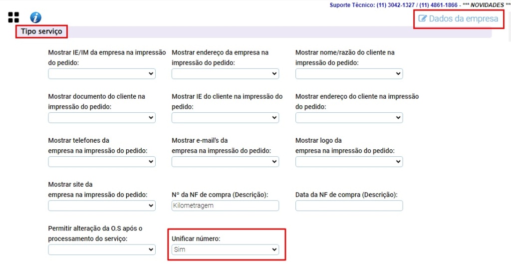 RASCUNHO: Implementado um novo parâmetro na aba "TIPO SERVIÇO" - "Unificar número:" Sem_tz35