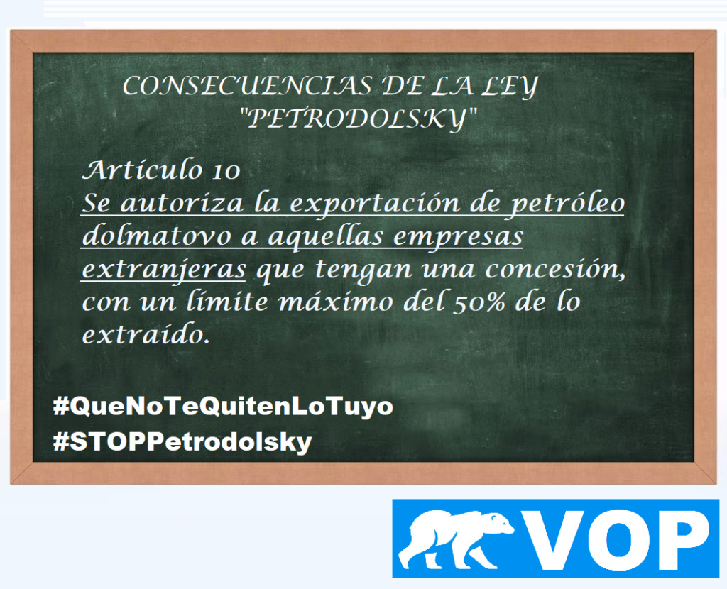 [VOP] El VOP pone en marcha la campaña informativa #StopPetrodolsky Stoppe13