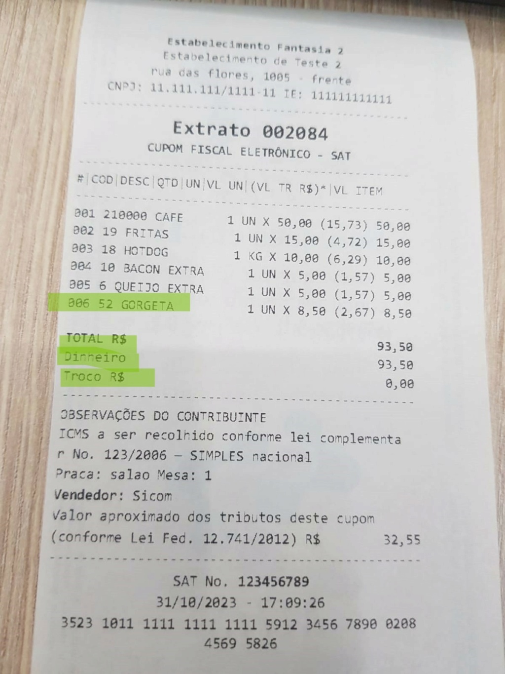 PDV - PRODUTO GORJETA ( taxa serviço ) Whatsa10
