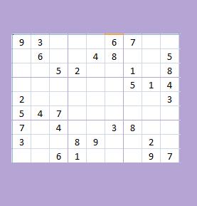 petit jeu de chiffres Sudoku10