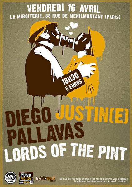 Diego Pallavas + Justin(e) + Lords of the Pint @La Miroiterie Flyer-10