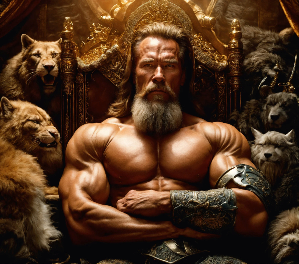 IA générateur d'images : Arnold Schwarzenegger/King Conan  079f9410