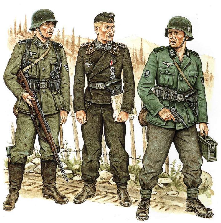 Uniformes de la Wehrmacht sur tout les fronts. Germ1310