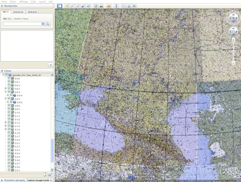 Cartes d'ArcGIS en overlay sur Google Earth Captu611