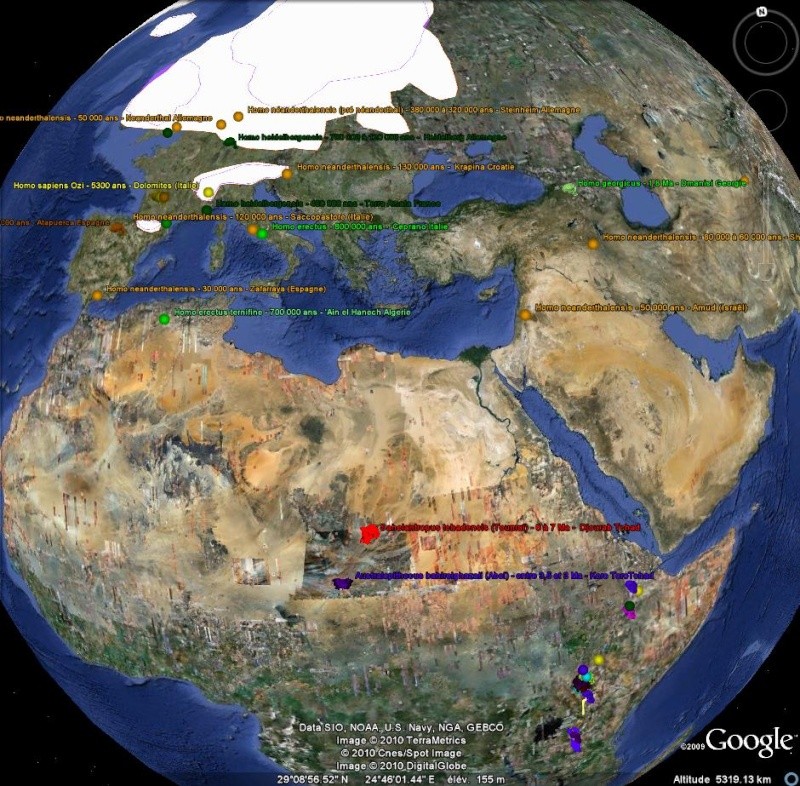 Le fichier HOMINIDES dans Google Earth [fichier KMZ pour Google Earth] Hom110
