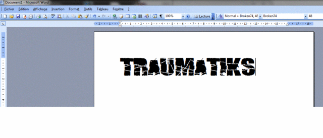 team traumatiks  Font_t11