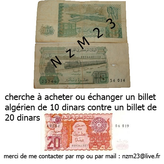 [Numismate] : à la recherche du billet 20 dinars algérien Billet11