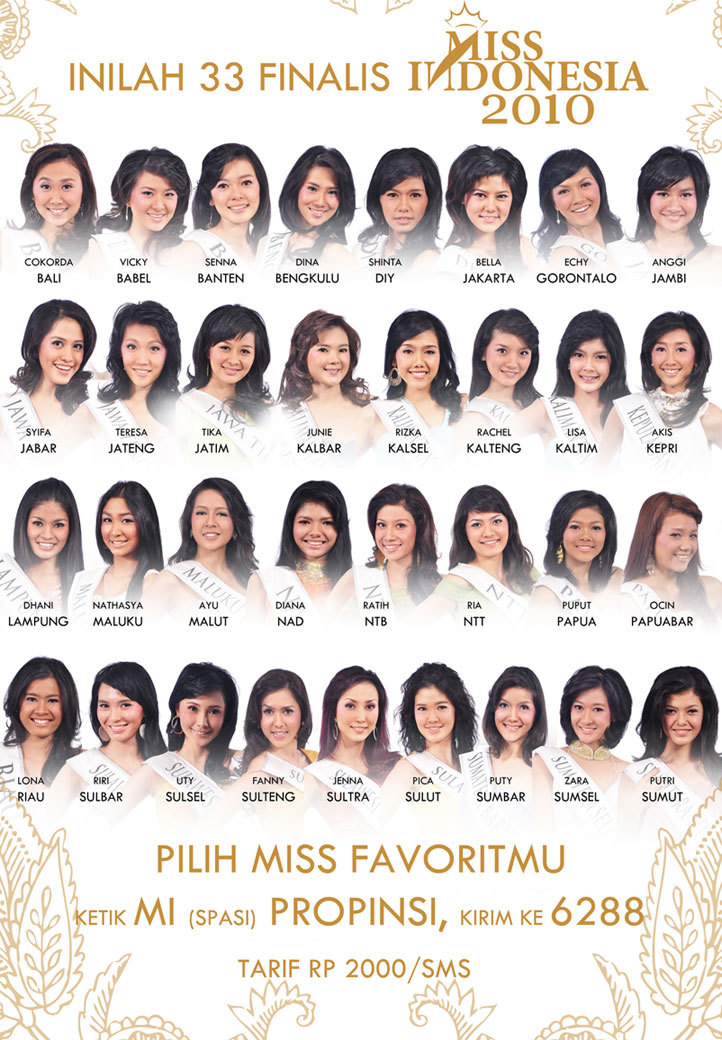 Miss Indonesia 2010 - Meet the finalists Missfs10