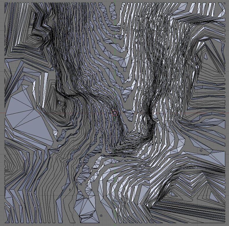 Modeling after topographic maps in Blender Modern10