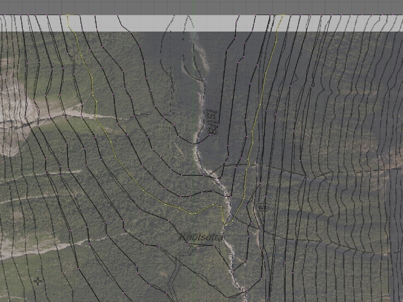 Modeling after topographic maps in Blender Topogr10