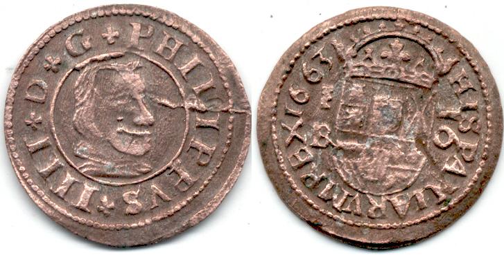 16 mar. Felipe IV. Segovia 1663 Felipe12