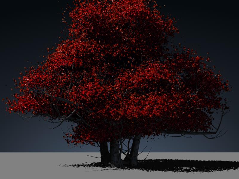 Mapping  Of trees with diffuse and Opacity in PLane Cam10