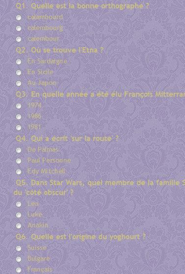 Créer un jeu quizz 155
