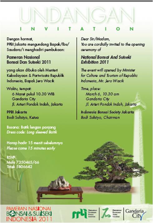 Bonsai and suiseki national exhibition in Jakarta Undang10