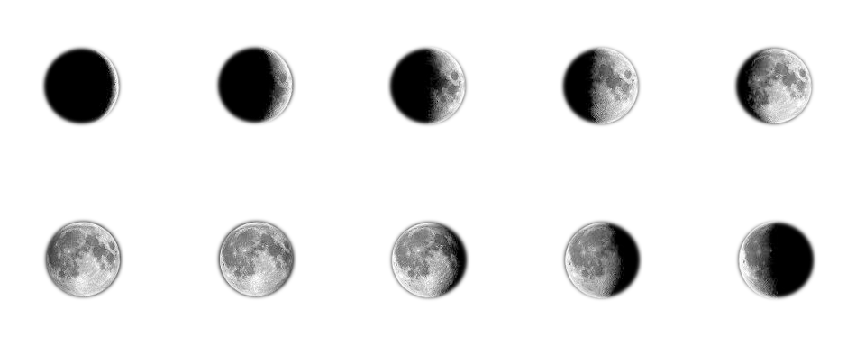 Trois animations ( soleil, lune, loup ) Lune10