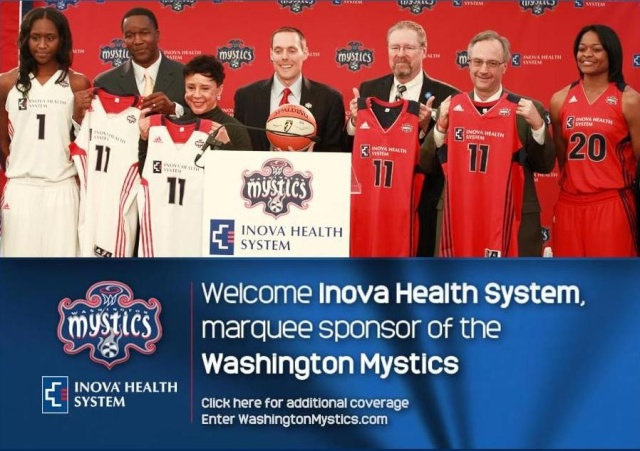 Washington Mystics show new jersey sponsor Mystic10