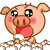 Emoticon cerdo animado 23410