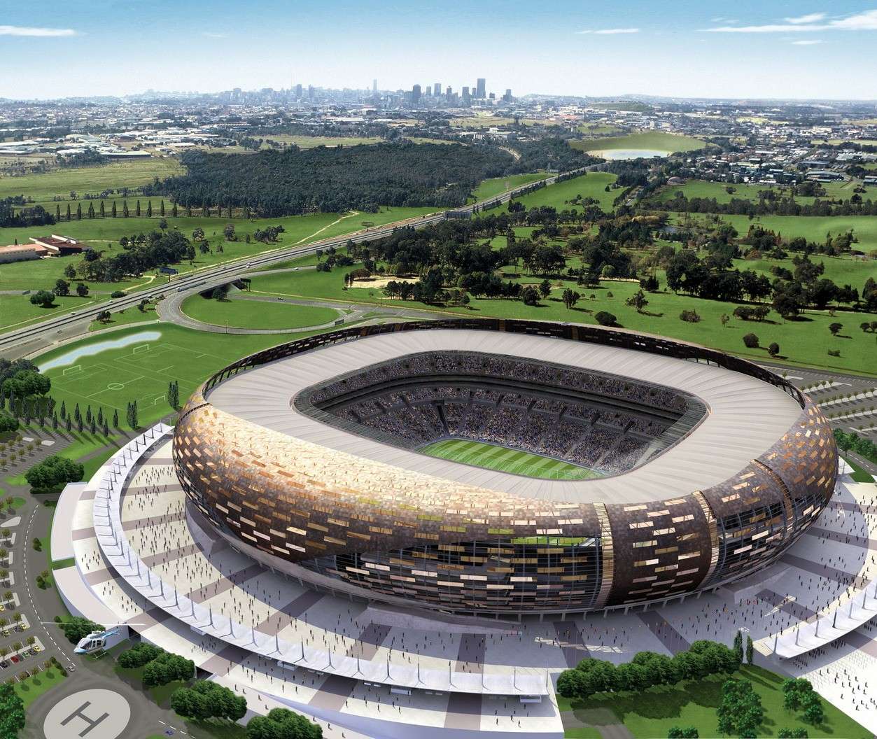 Se le taparon las cloacas al estadio principal de Sudáfrica Estadi10