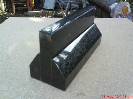 K-ramps: Black Galaxy Granite barrier and bench for sale Dsc00413