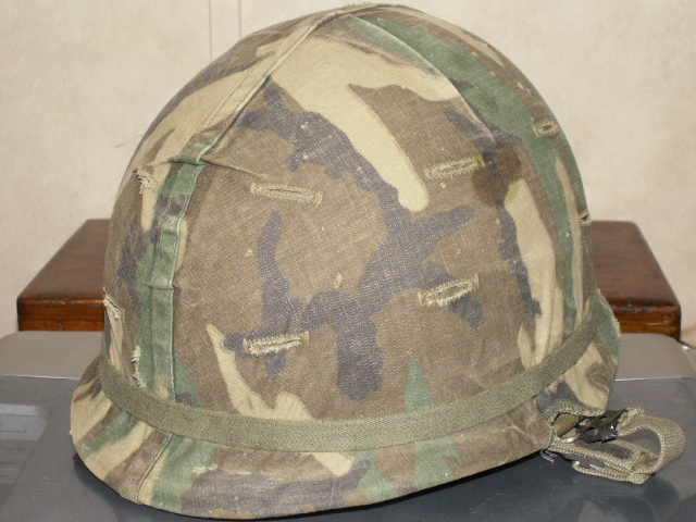 CF Used M1 Helmet With ERDL Cover 01115