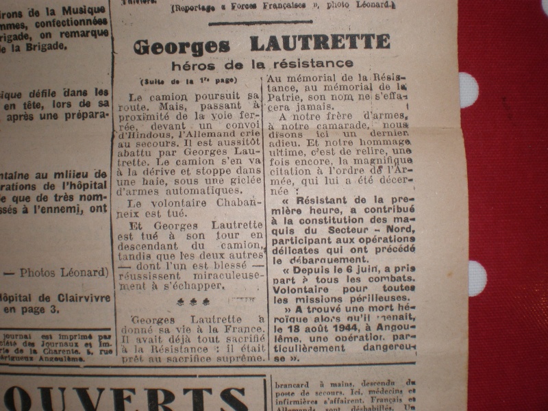 Georges Lautrette, Résistant de la prèmiere heure P4010013