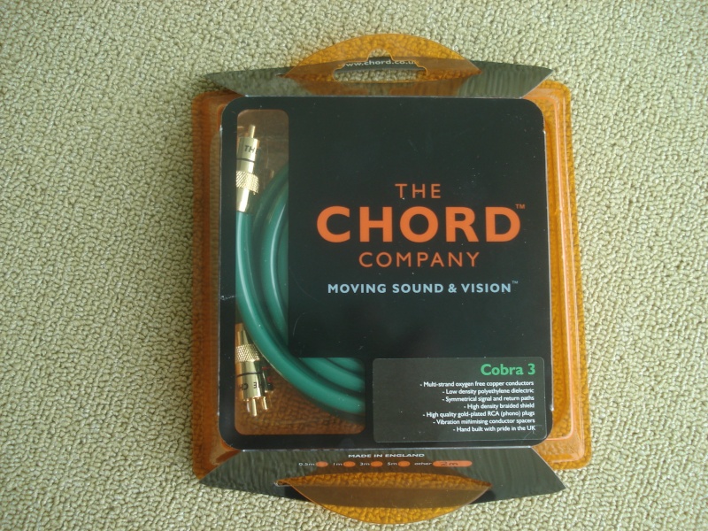 Chord Cobra 3 Interconnects 2.0m Pair (New) Cobra110