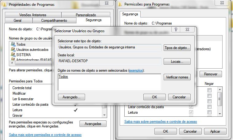 Compartilhamento de Pasta -  Windows Vista, Seven e Linux Win410