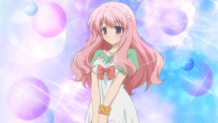 Meninas de Anime que tem cabelo cor-de-rosa 017110