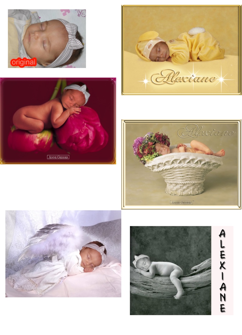 exemles montage bébé Alexia10