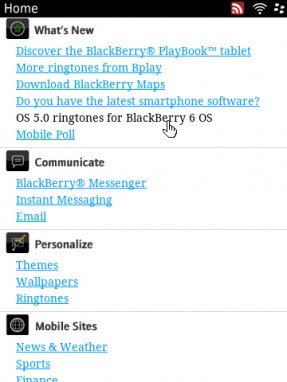 Descargar Ringtones OS 5.0 de su sistema operativo BlackBerry Ejecución 6 Gratis! Mobile10