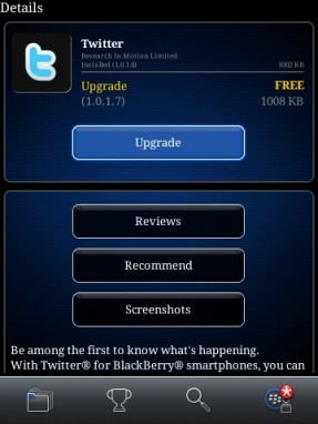 Aplicaciones para Blackberry Twitte10