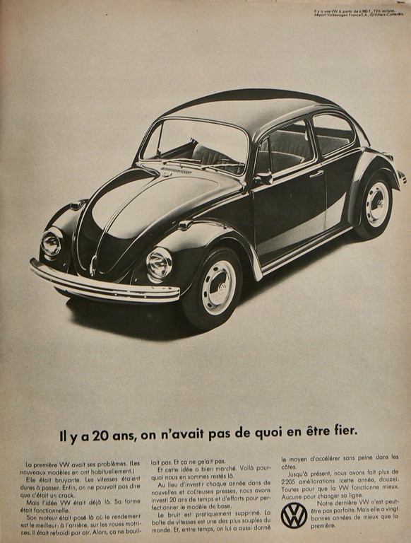 Publicité VW d'époque, genre Paris Match . Coxgro10