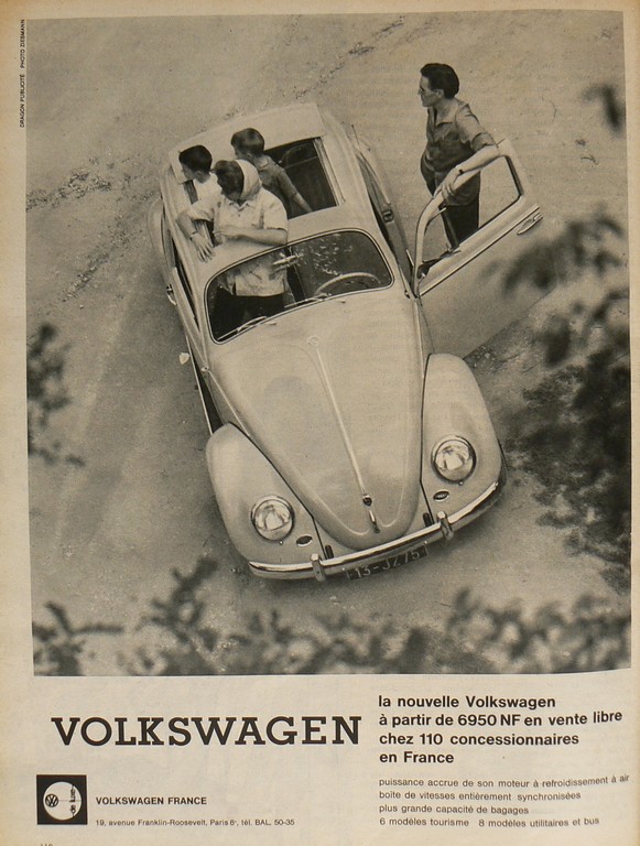 Publicité VW d'époque, genre Paris Match . Decouv10