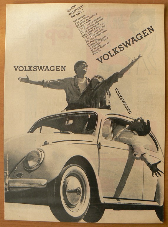Publicité VW d'époque, genre Paris Match . Explos11