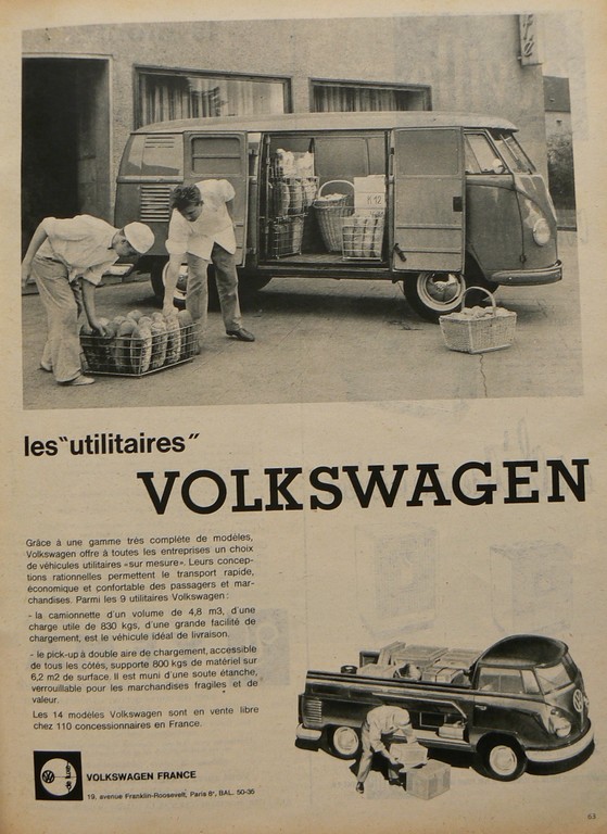 Publicité VW d'époque, genre Paris Match . Lesuti10