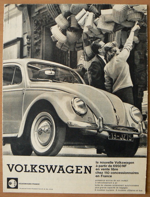 Publicité VW d'époque, genre Paris Match . Newcox11