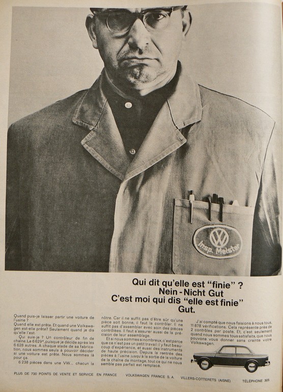 Publicité VW d'époque, genre Paris Match . Notchm10