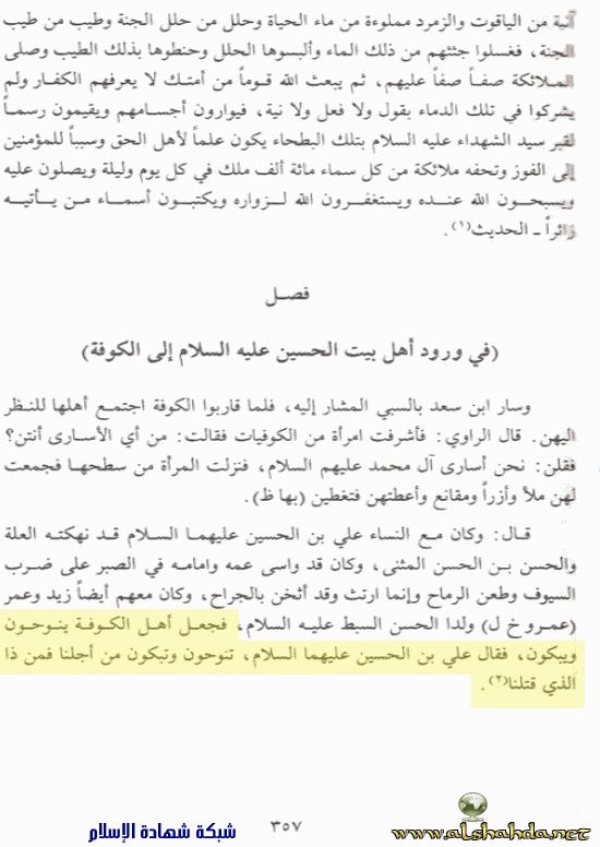 العديد من الوثائق التى تثبت أن شيعة الكوفة هم الذين قتلوا الحسين رضى الله عنه 810