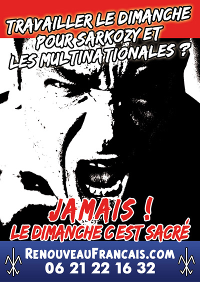 Affiches, tracts, du Renouveau Français (RF) Dimanc10
