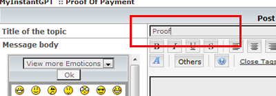 How to post a "Proof of Payment" Title10