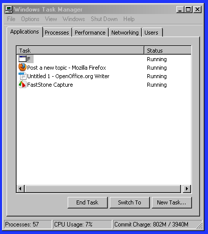 WinXP TASK MANAGER MISSING CLOSE “X” BOX? 2010-115