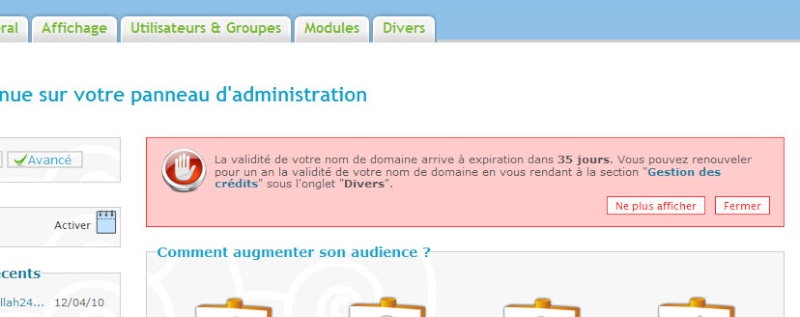 comment connaitre la date d'expiration de mon nom de domaine ? 09-03-11