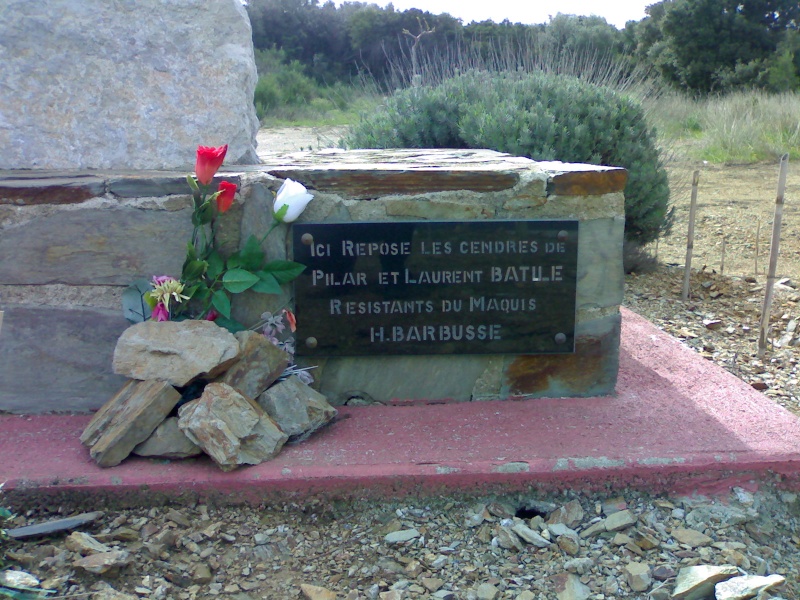 Stèle Col de la Bataille (66) Maquis FTP Henri Barbusse  04042011